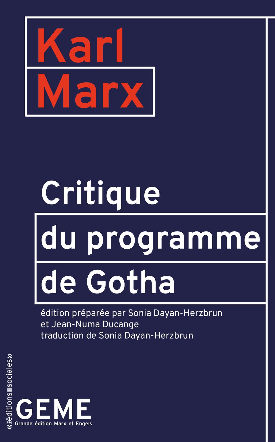 Critique du programme de Gotha, Karl Marx
