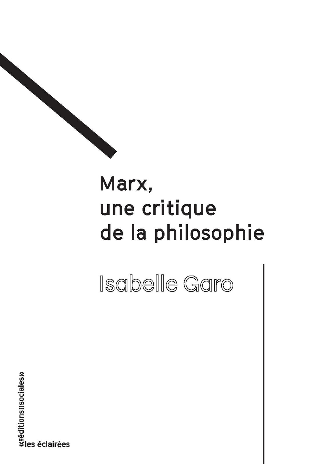 Couverture de « Marx, une critique de la philosophie »