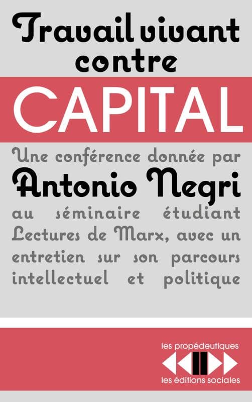 Couverture de « Travail vivant contre capital »